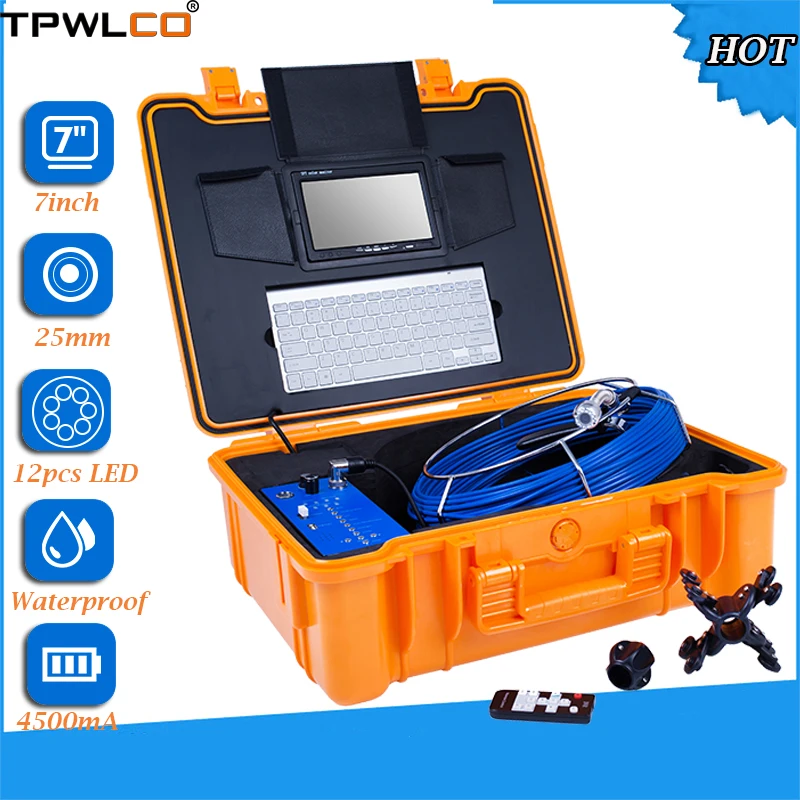 7 дюймов подводный промышленные ТРУБЫ КАНАЛИЗАЦИОННОГО СТОКА стены видео