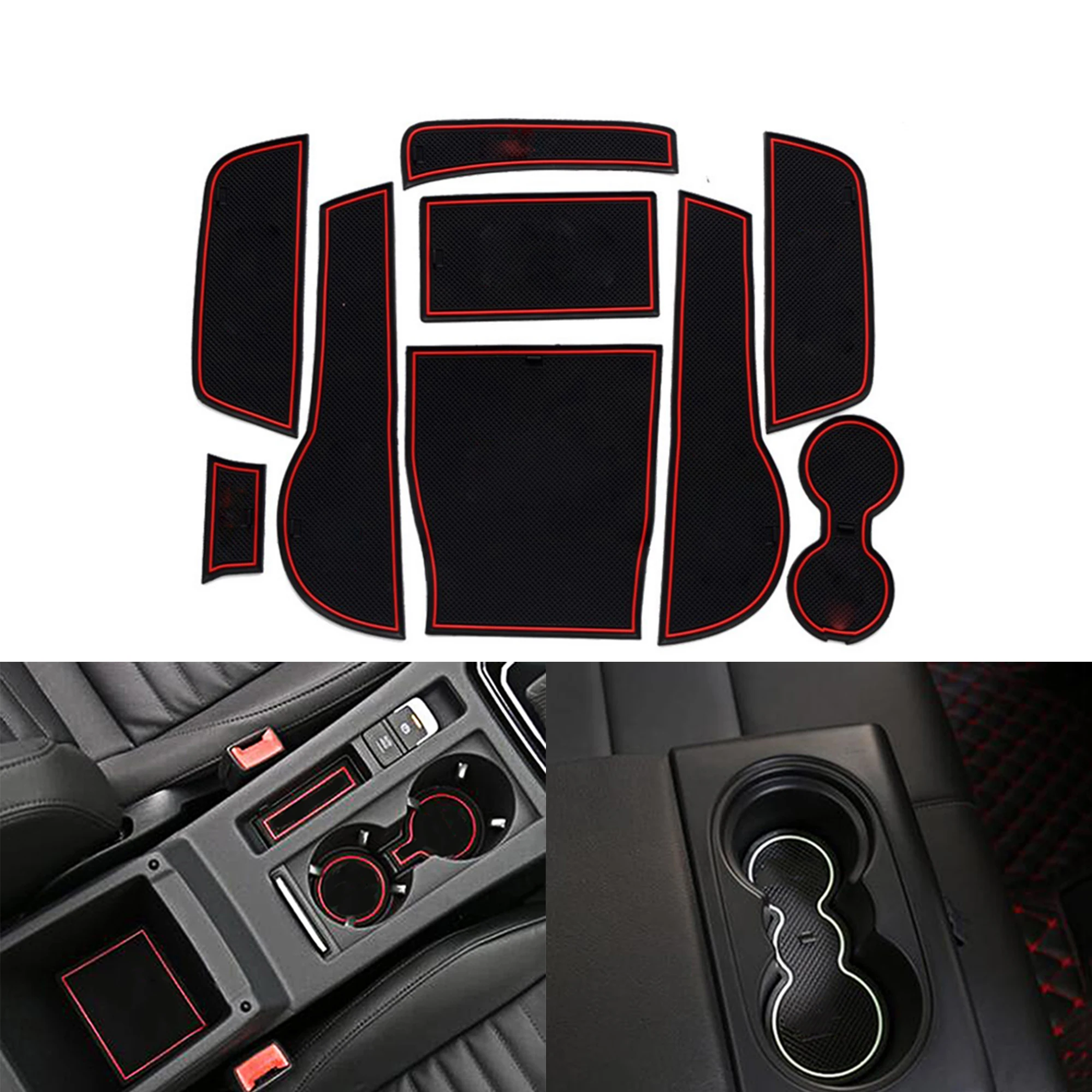 

Door Groove Mat For Audi A3 2014 2015 2016 2017 2018 2019 Car Door Gate Slot Mats Carpets Non-slip Cup Holder Pads
