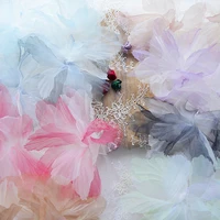 organza flowers 3d simulation fake flower costume decorations corsage fabric handmade diy accessories rs3130