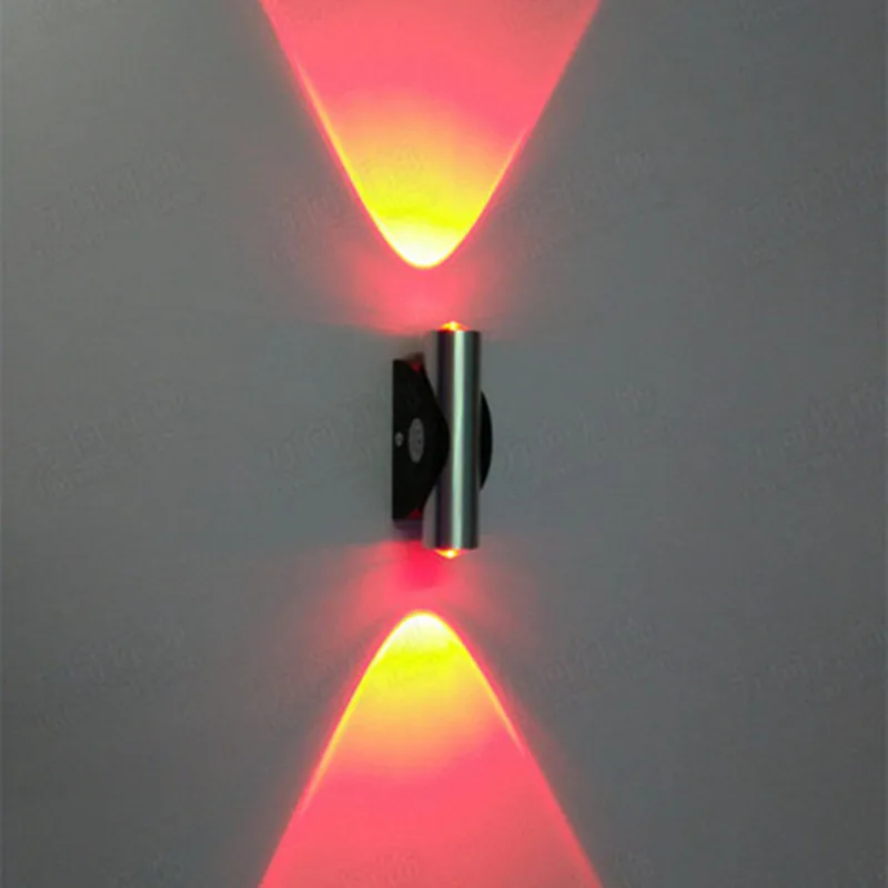 Светодиодный настенный мини-светильник цветная лампа с двойной стеклянной