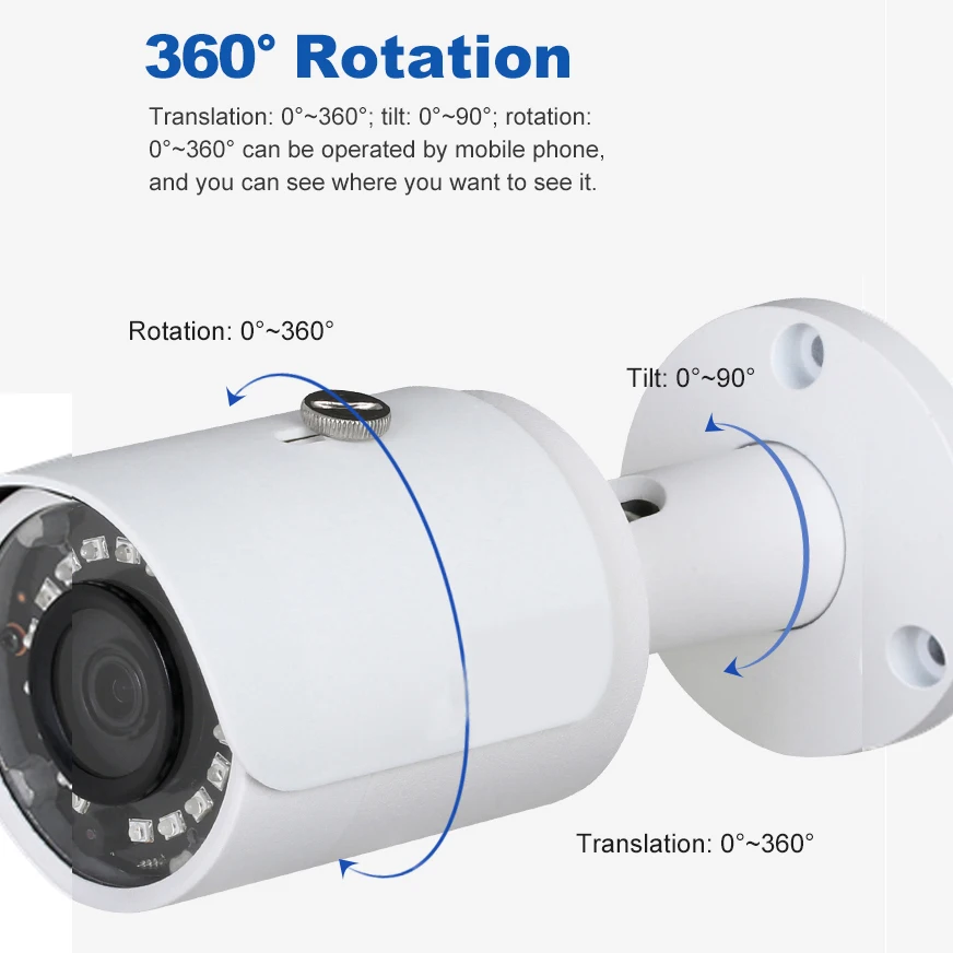 Dahua 2MP HDCVI Camera HAC HFW1200S S5 Водонепроницаемая цилиндрическая камера IR LEDs длина 30m