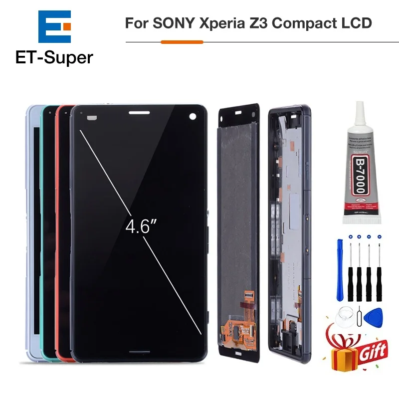 Класс AAA + lcd для Sony Xperia Z3 Compact display Mini D5803 D5833 сенсорный экран дигитайзер сборка с