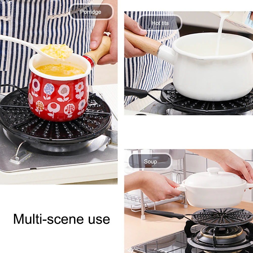 

Heat Diffuser Plate For Gas Stove Enamel Pot Heat Conduction Plate Non-slip Mat Flame Fire Anti-scorch Pan Heating Plate