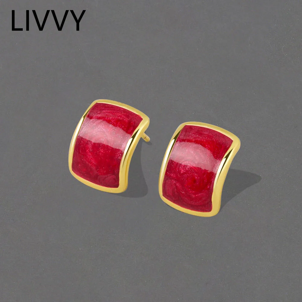 LIVVY новые модные серьги неправильной формы в стиле ретро женские темпераментные