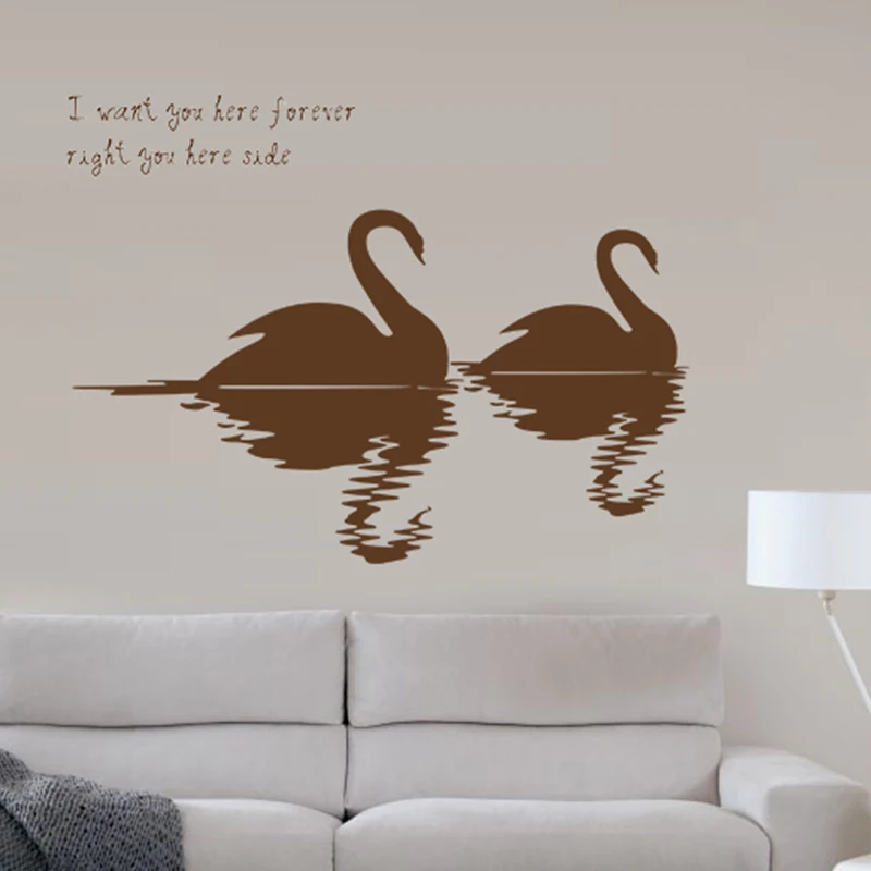 

Creative Swan Lake Wall Sticker Living Room Decoration TV Background Bedroom Wall Decor Art Decals Aesthetics Wallpaper