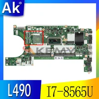 for lenovo thinkpad l490 l590 laptop motherboard fl490 fl590 nm b931 with cpu i7 8565u ddr4 100 working 02dm144