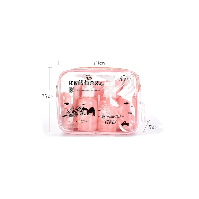 

Portable Sub-bottle Set Cream Jar Spray Bottle Refillable Dispensing Tool Travel Supplies Cream Lotion Cosmetic Container Set