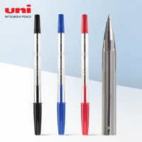 3pcs japan uni ballpoint pen sa s 0 7mm classic bullet multicolor student office ballpoint pen transparent barrel