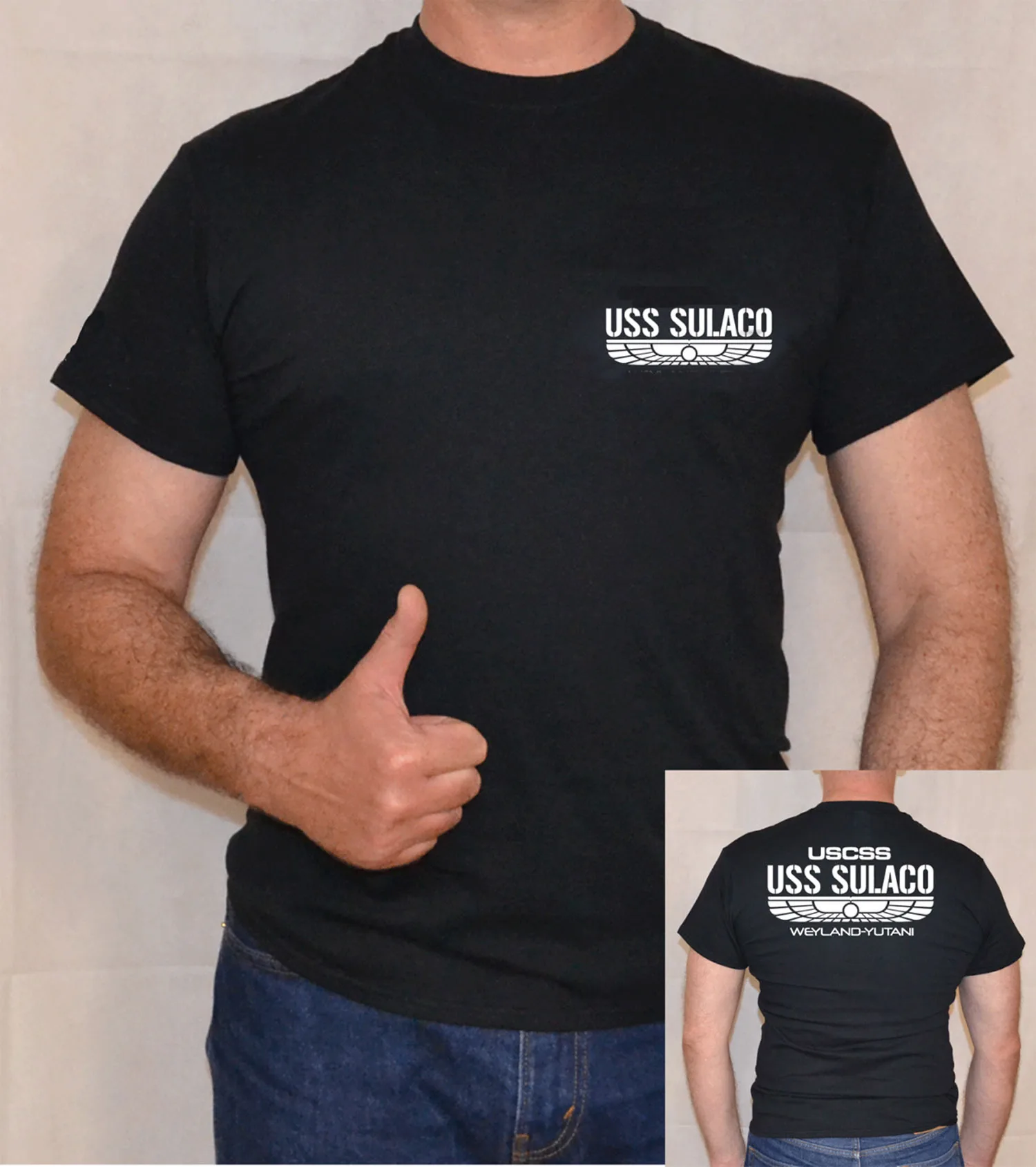 Весело чужой пространство Фильм футболка USS Sulaco ВМС США Прометей хлопковая