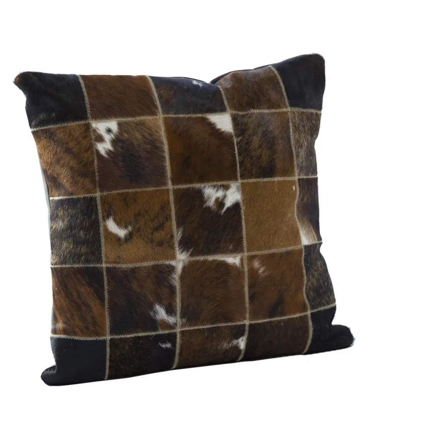 

Cowhide Cushion Natural Brown Spot White
