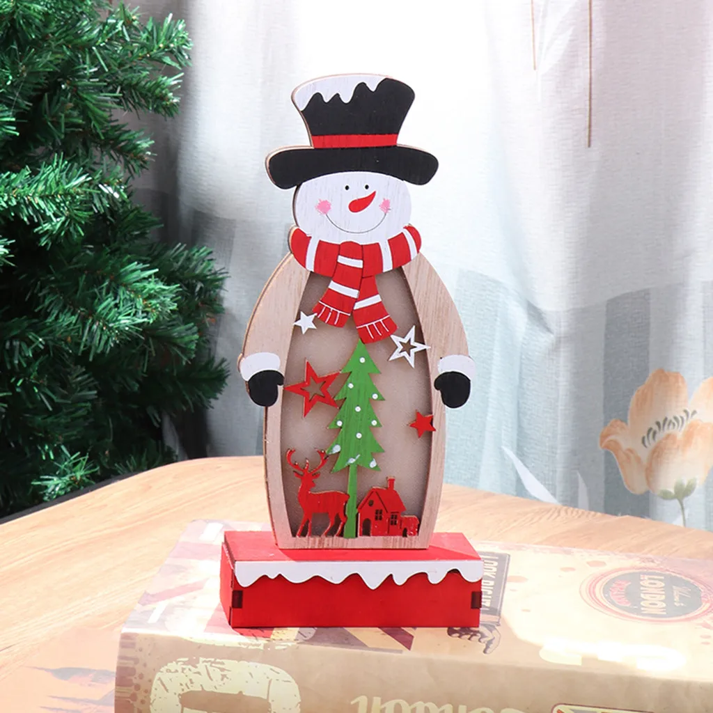 Рождественское украшение расписанный старый человек для окна светильник