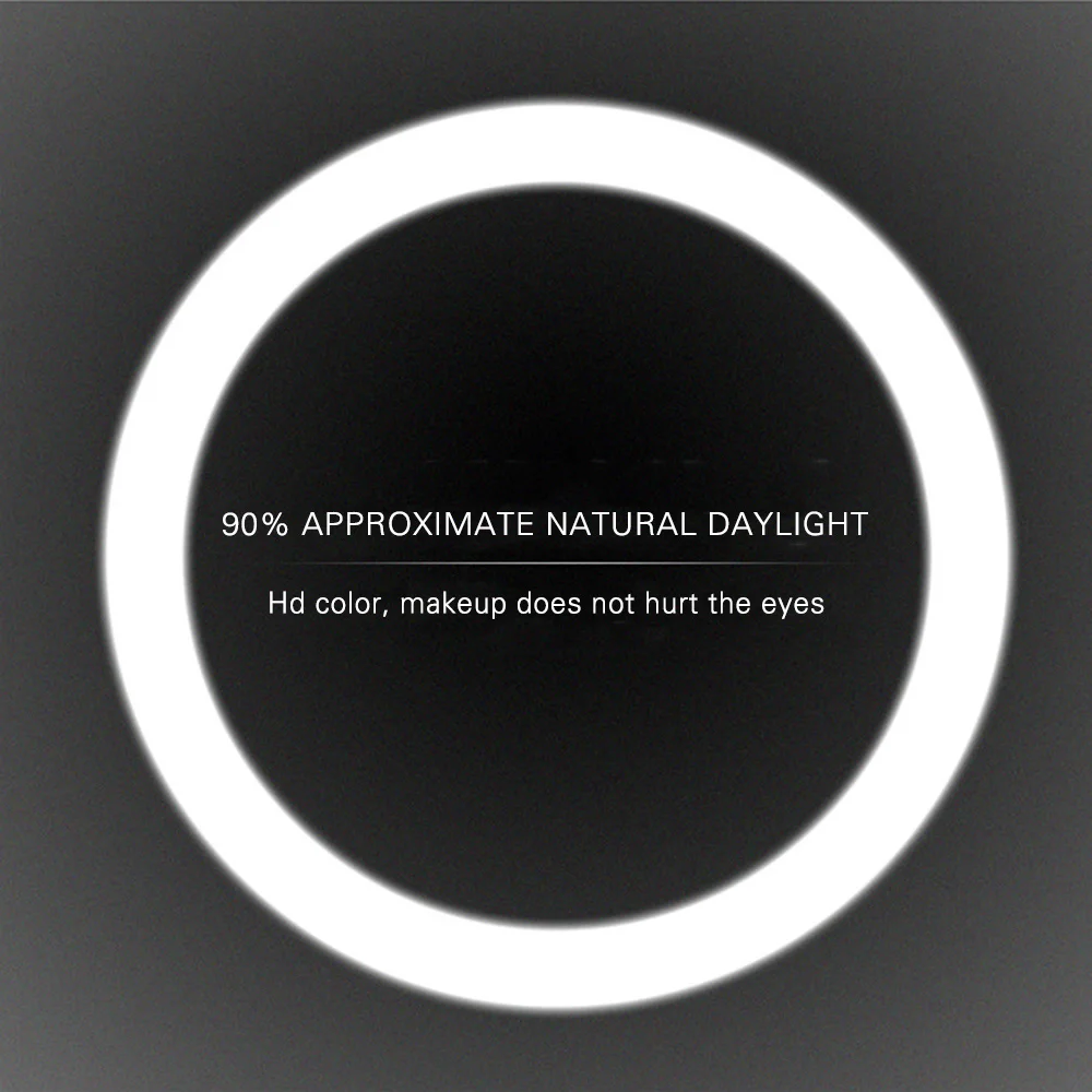 Led зеркало для макияжа с подсветкой мини туалетное увеличительное Spiegel