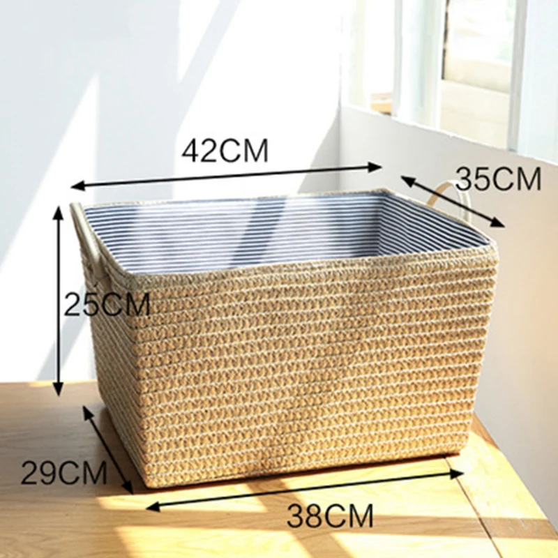 Ведро из соломы в японском стиле для хранения бытовое плетеное устройство с
