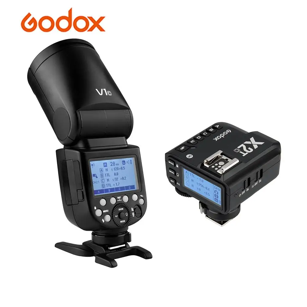 Профессиональная вссветильник Godox V1C для камеры Speedlite + X2T C E TTL II Беспроводная