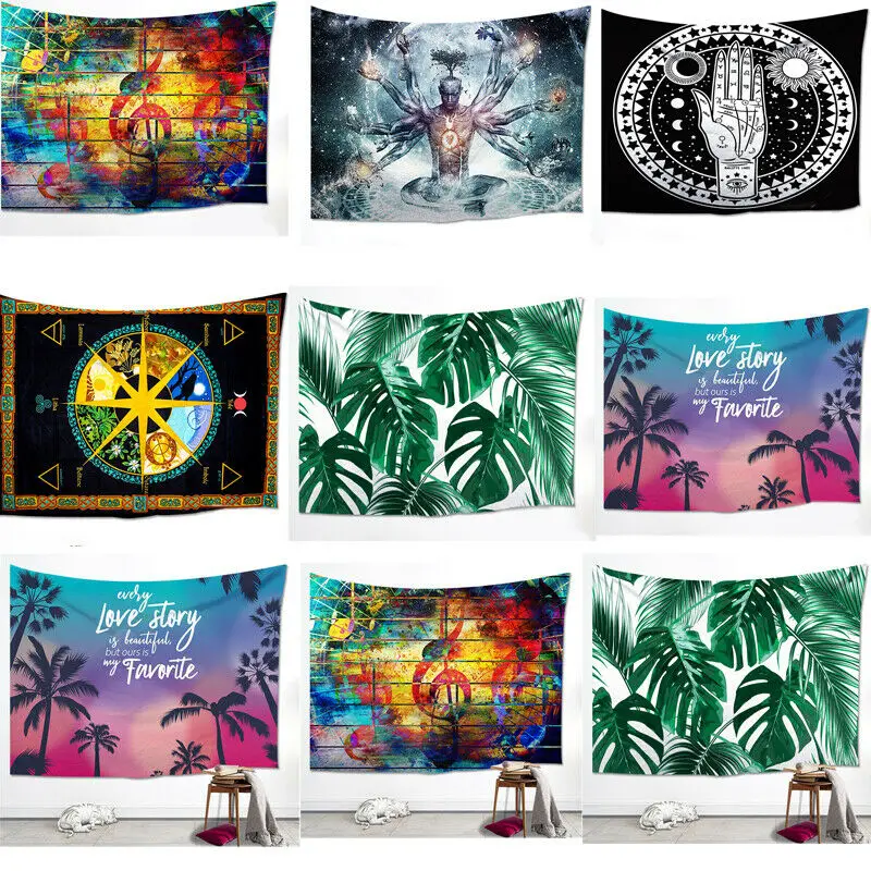 Персональный дом Национальный Стиль Тропическое дерево гобелен стена на стене