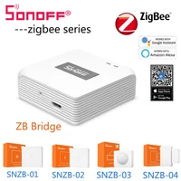 sonoff zigbee bridge motion sensor door window sensor zigbee switch temperature humidity sensor work with alexa google home