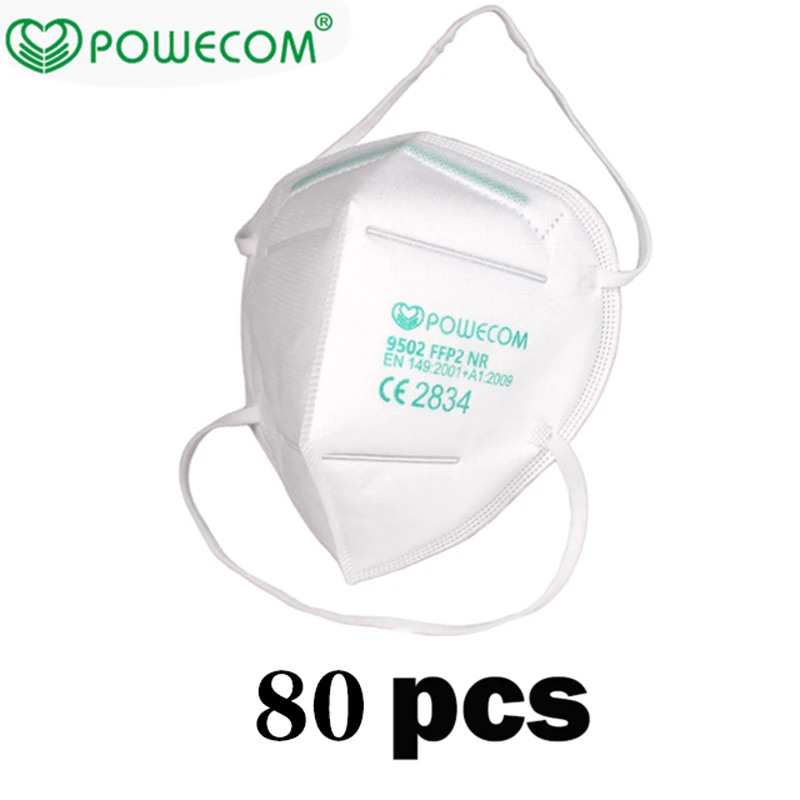 

Powecom Mask Adult Mascarillas 5 Layers CE Certification High Quality Protection Face Cover Filter Protection FFP2mask M