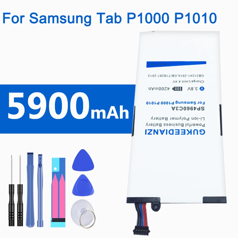 5900 мАч замена Аккумулятор с высокой емкостью SP4960C3A для планшета Samsung Galaxy Tab P1000 P1010