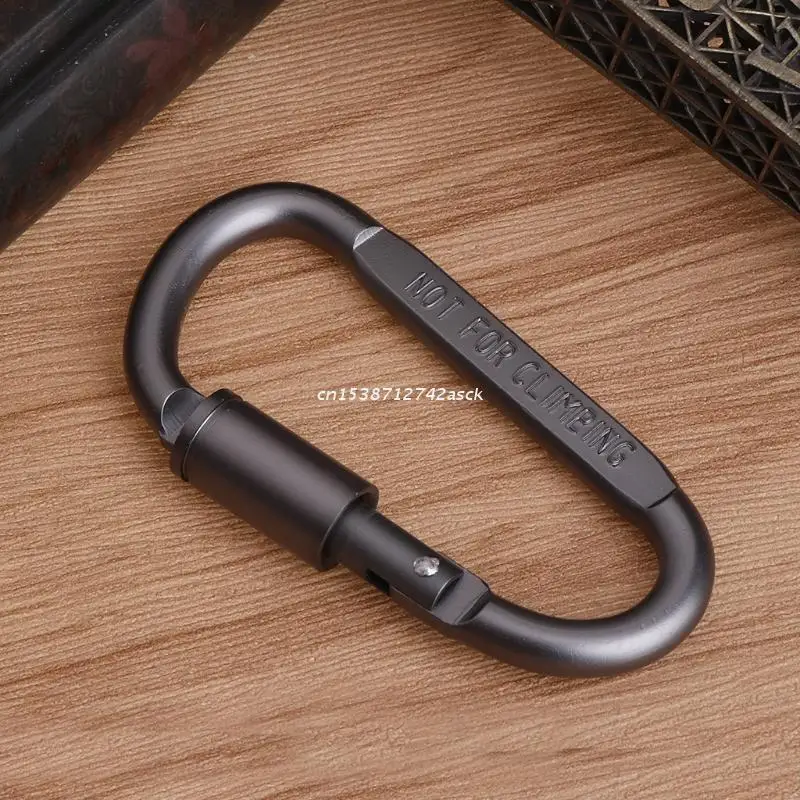 

D Shaped Camping Carabiner Aluminum Alloy Locking Hook Ring Key Climbing Tools Dropship