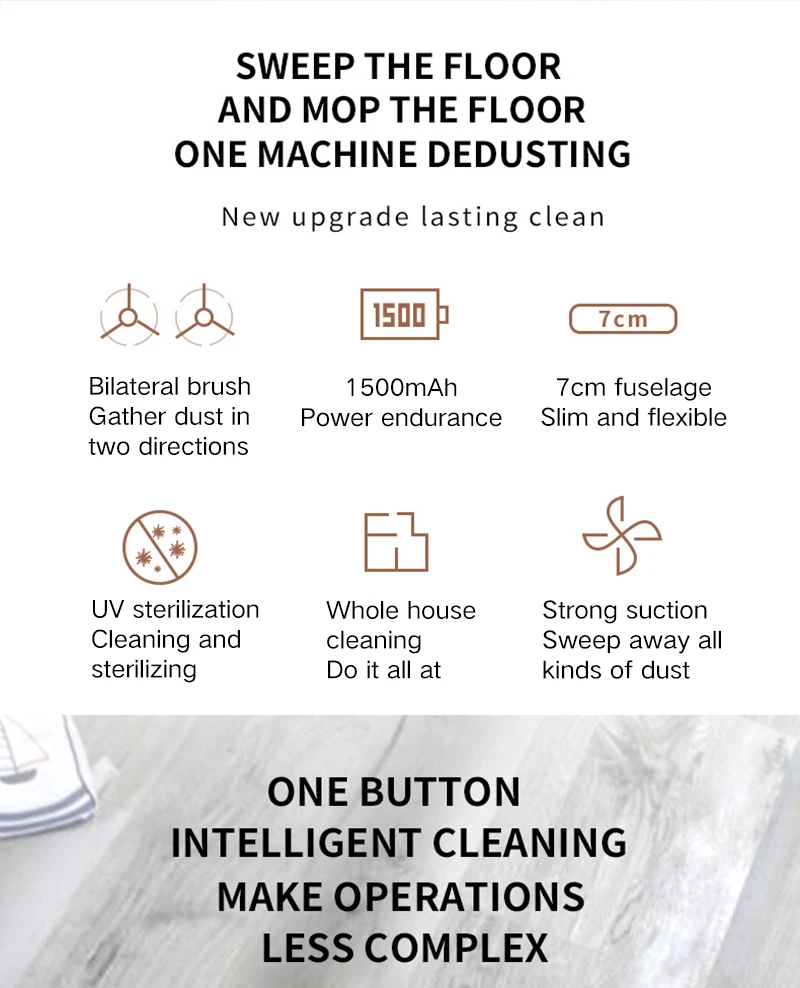 

Automatic Robot Wireless Sweeping Vacuum Cleaner Dry Wet Cleaning Machine Charging Intelligent Vacuum Cleaner Home