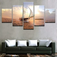 5 pcs canvas pictures print wall art canvas sail ocean sea hobby ship paintings wall decor for living room unframe