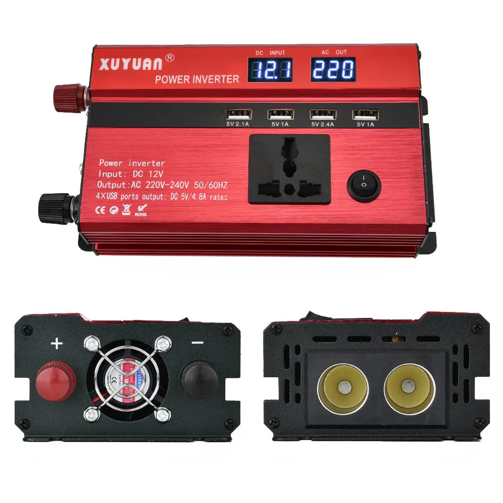 

Pure Sine Wave Inverter DC 12v/24v To AC 110V/220V 3000W Voltage Transformer Power Converter solar EU Plug Car Inverter