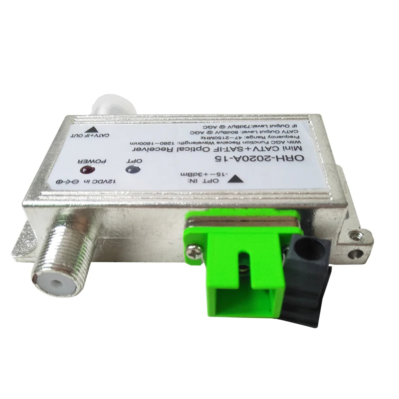 Оптический приемник FTTH ORH-2020 -15 с AGC 1260-1660nm 47-2150 МГц MINI CATV + SAT-IF оптический