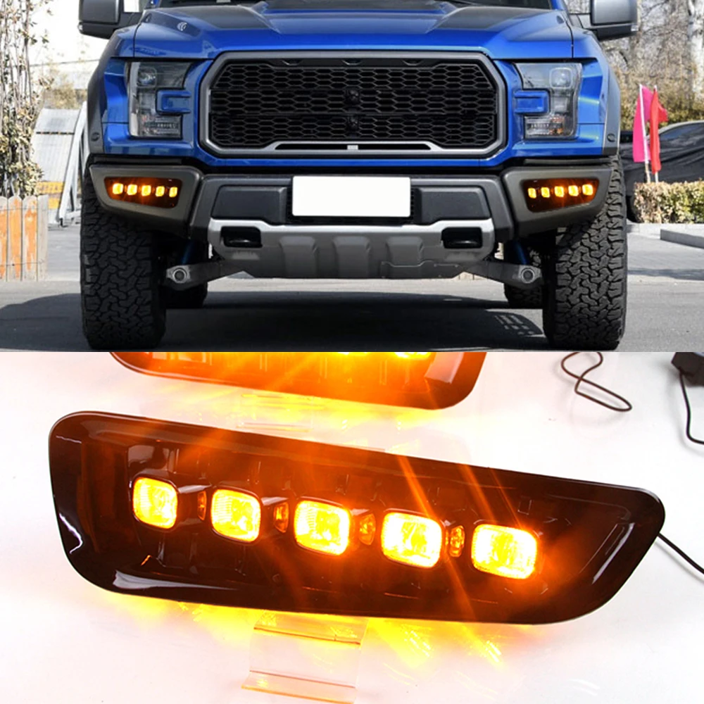 CSCSNL 1 пара DRL светодиодсветодиодный дневные ходовые огни для Ford Raptor SVT F150 2016 2017 2018