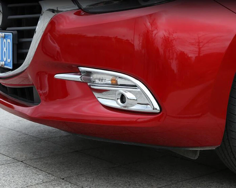 

Для Mazda 3 M3 Axela 2017 2018 ABS хром передние противотуманные фары противотумансветильник фары крышка отделка защита автомобиля внешние аксессуары ...