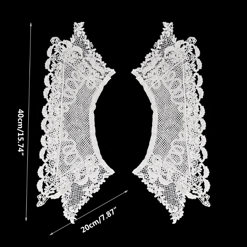

Women Detachable Lapel Fake Lace Collar False Hollow Flower Fake Blouse