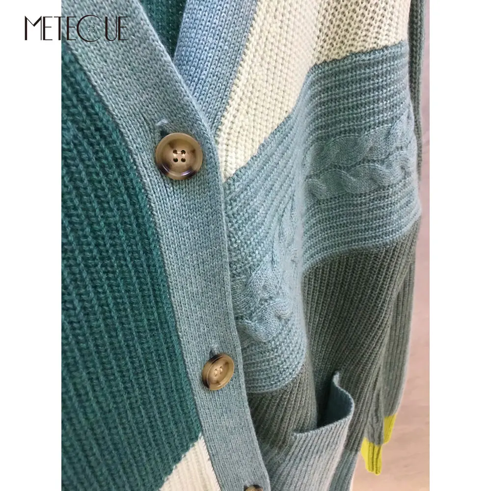 100% кашемировые длинные женские свитера 2019 осень зима Модные Цветные Лоскутные с