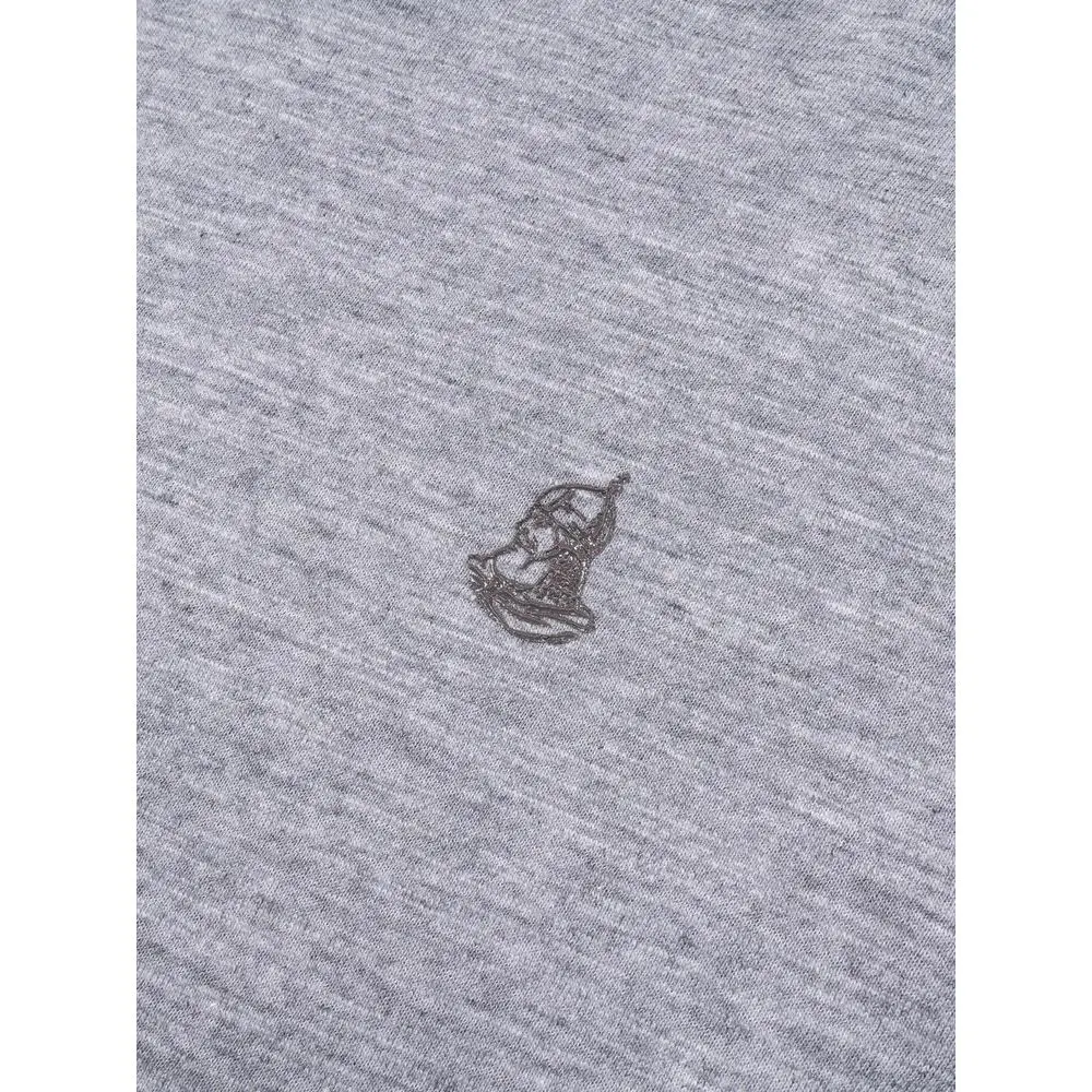 Лонгслив Великоросс однотонный меланж цвета V образный дизайнерский вырез