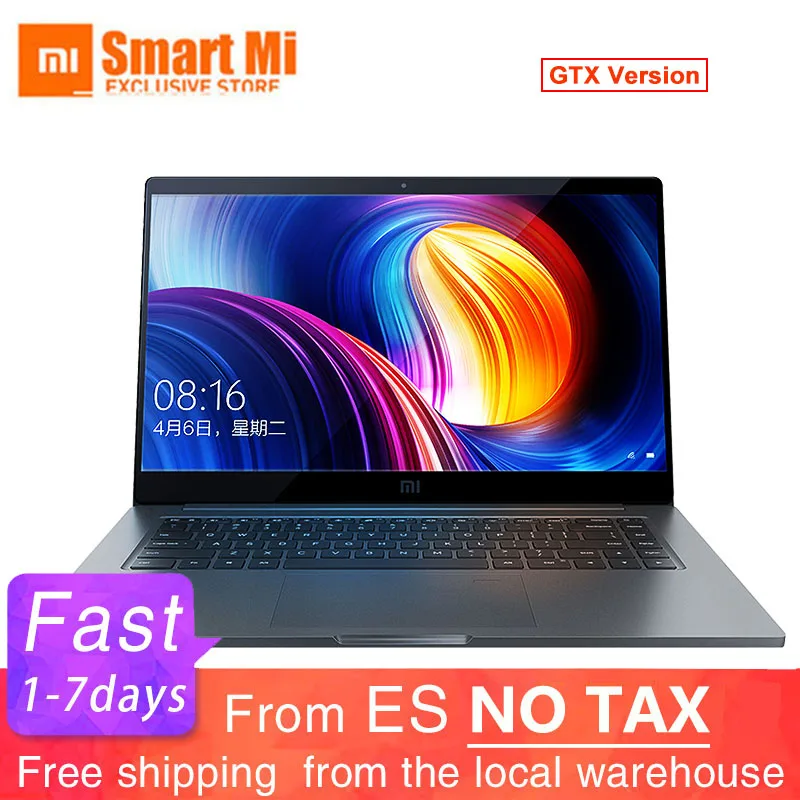 Ноутбук Xiaomi Mi 15,6 ''Pro GTX 1050 MAX-Q ноутбуки i5-8250U 4 ГБ GDDR5 256 ГБ DDR4