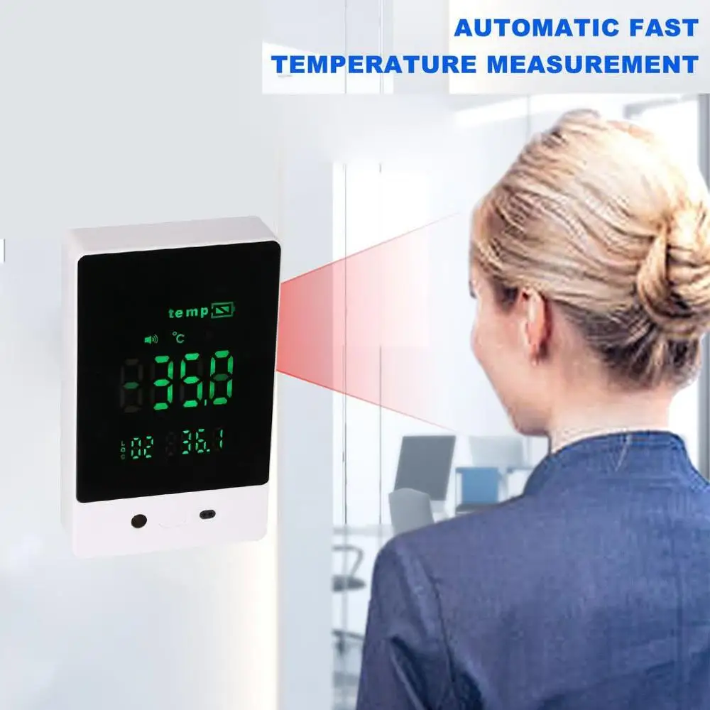

A8S Non-Contact Infrared Thermometer Hanging Fixed Forehead Automatic Temperature Measurement Tool, Suitable For Hotels/Schools