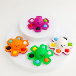Autism Stress Relief Silicone Interactive Flip Octopus Change Faces
Spinner Push Pop Bubble Fidget Toy for Spinners Kawaii