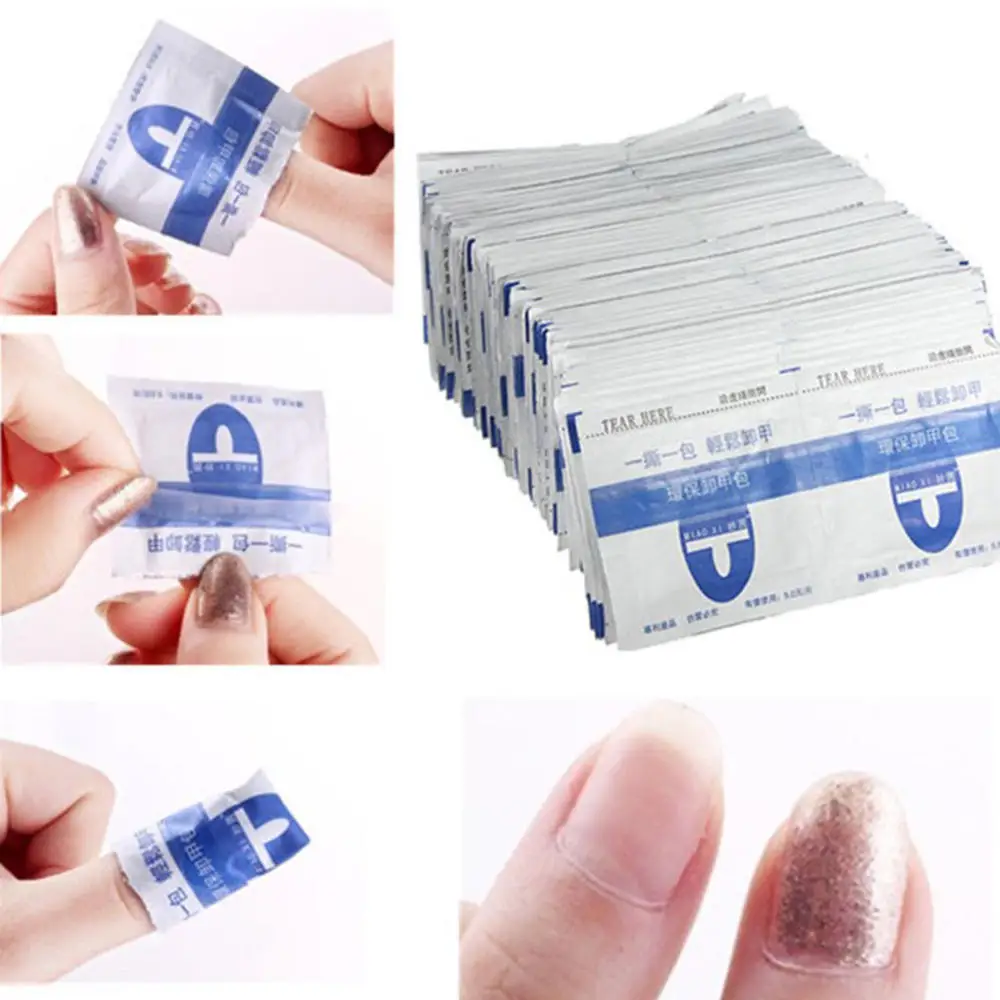 110/100/200PCS жидкость для снятия био-Гели Soak Off удаления обертывания ацетоном