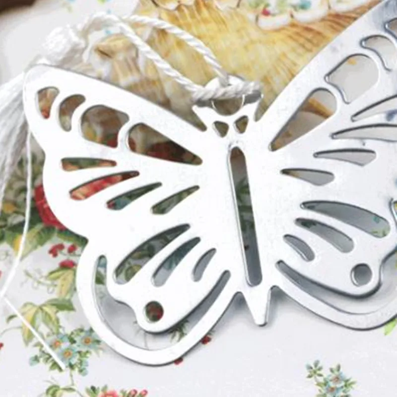 50 шт. свадебные подарки для гостей вечеринки закладки из серебристого металла в