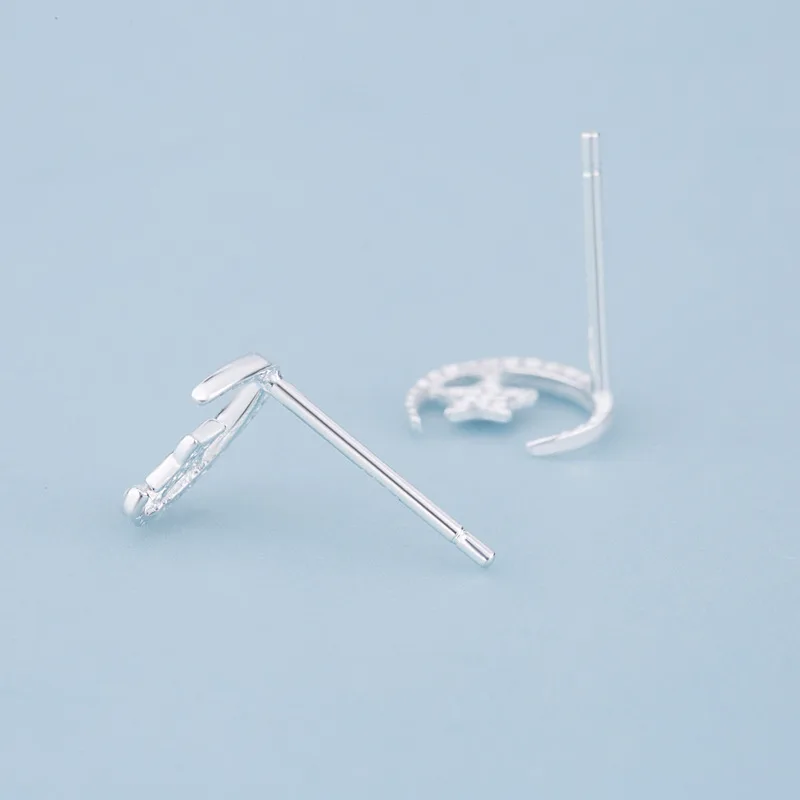 Женские серьги-гвоздики из серебра 925 пробы со звездой | Украшения и аксессуары