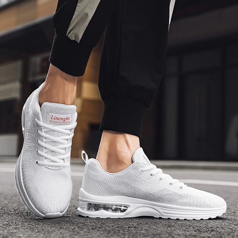 Дышащие мужские кроссовки для бега удобные беговые Flywire из сетчатого материала