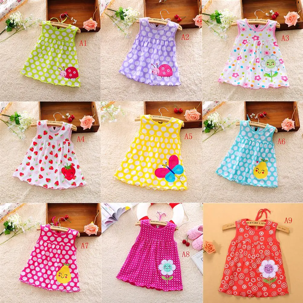 

Girls Clothing Summer Girl Sleeveless A-Line Dress Baby Girls Infant Kids Dress Clothes Sundress Casual Dresses 0-24 Months