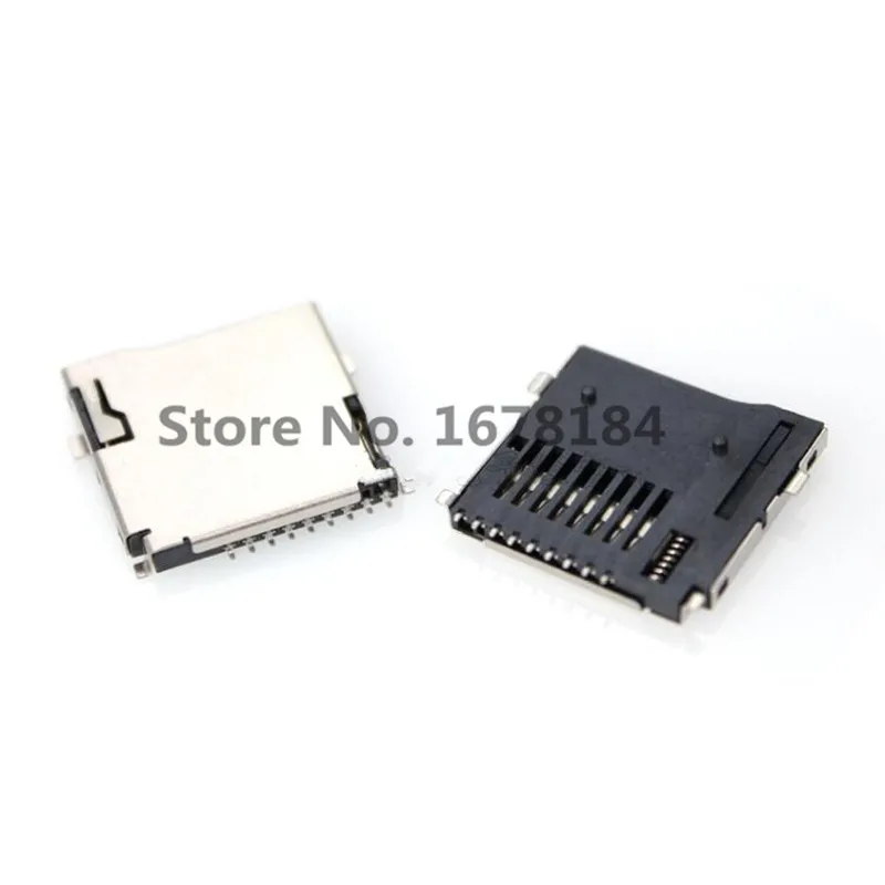 50 шт. гнездо для карты Micro SD SMD 9Pin TF разъемы пайки адаптер автоматический разъем PCB
