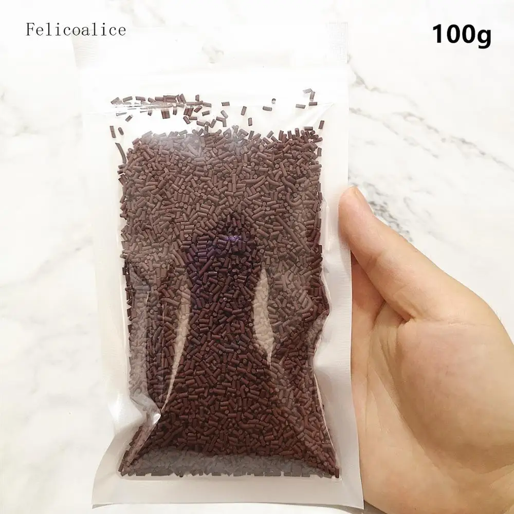 100 г/пакет слизи глина шоколадный коричневый кофе брызгает наполнитель игрушки