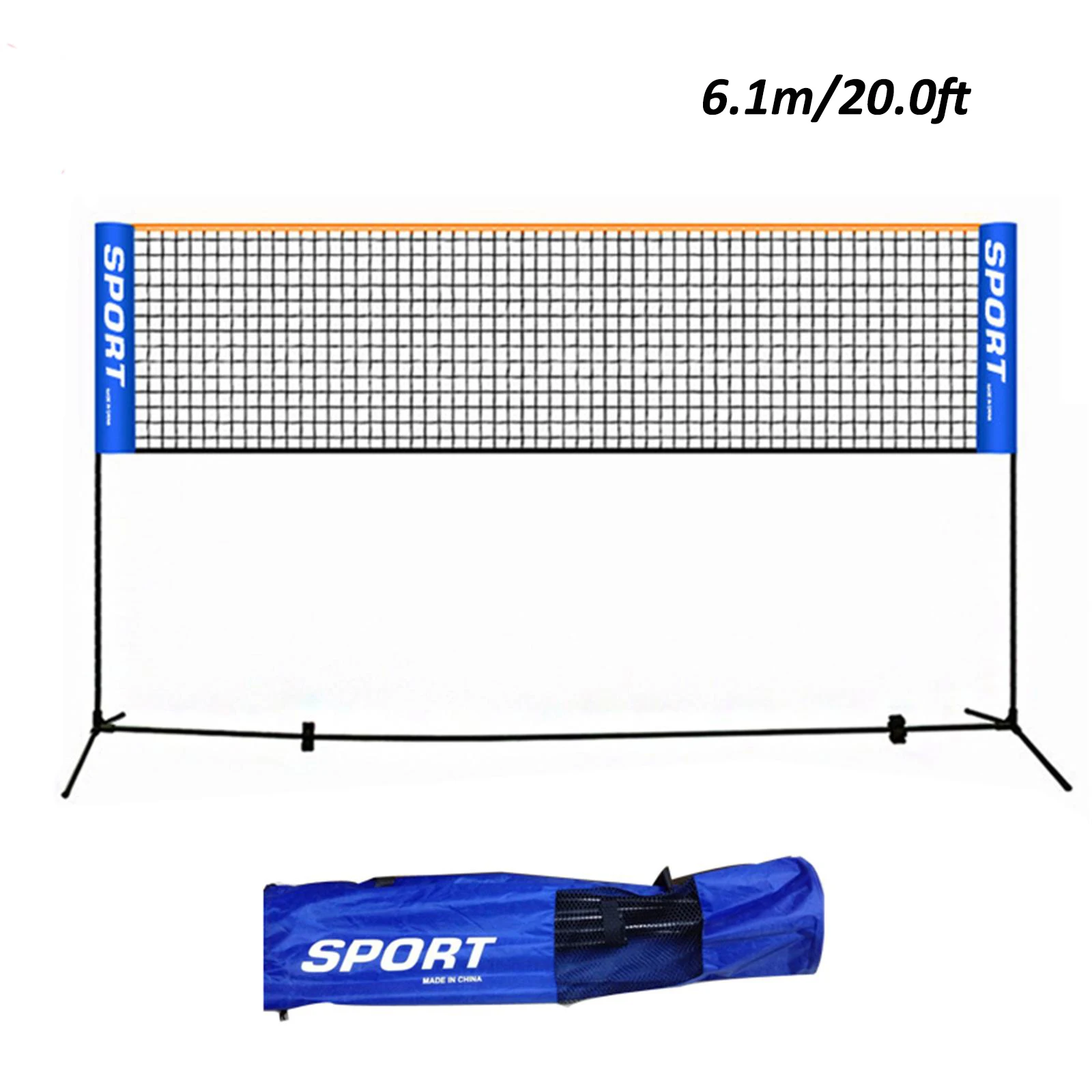 

Portable Adjustable Badminton Net Rack Set Multi-function Volleyball Net Bracket Extending Net Rack with Folding Anti-rust Steel