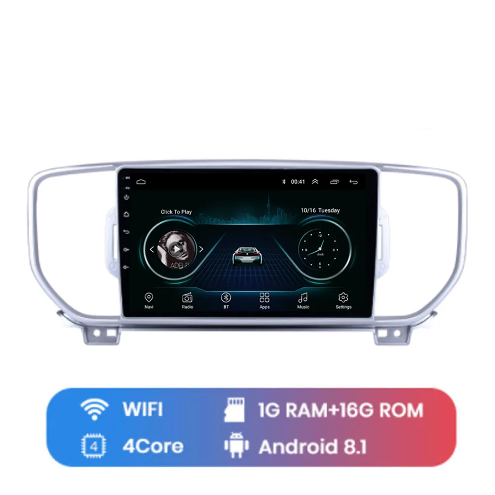 WIFI (1G 16G) 4G LTE Android 8,1 для KIA Sportage Мультимедиа стерео автомобильный dvd-плеер навигация gps радио - Цвет: WIFI (1G 16G)