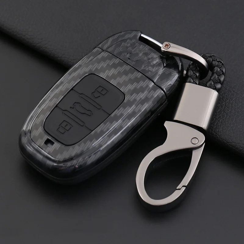 Силиконовый чехол из углеродного волокна с Дистанционным Ключом для Брелока Для