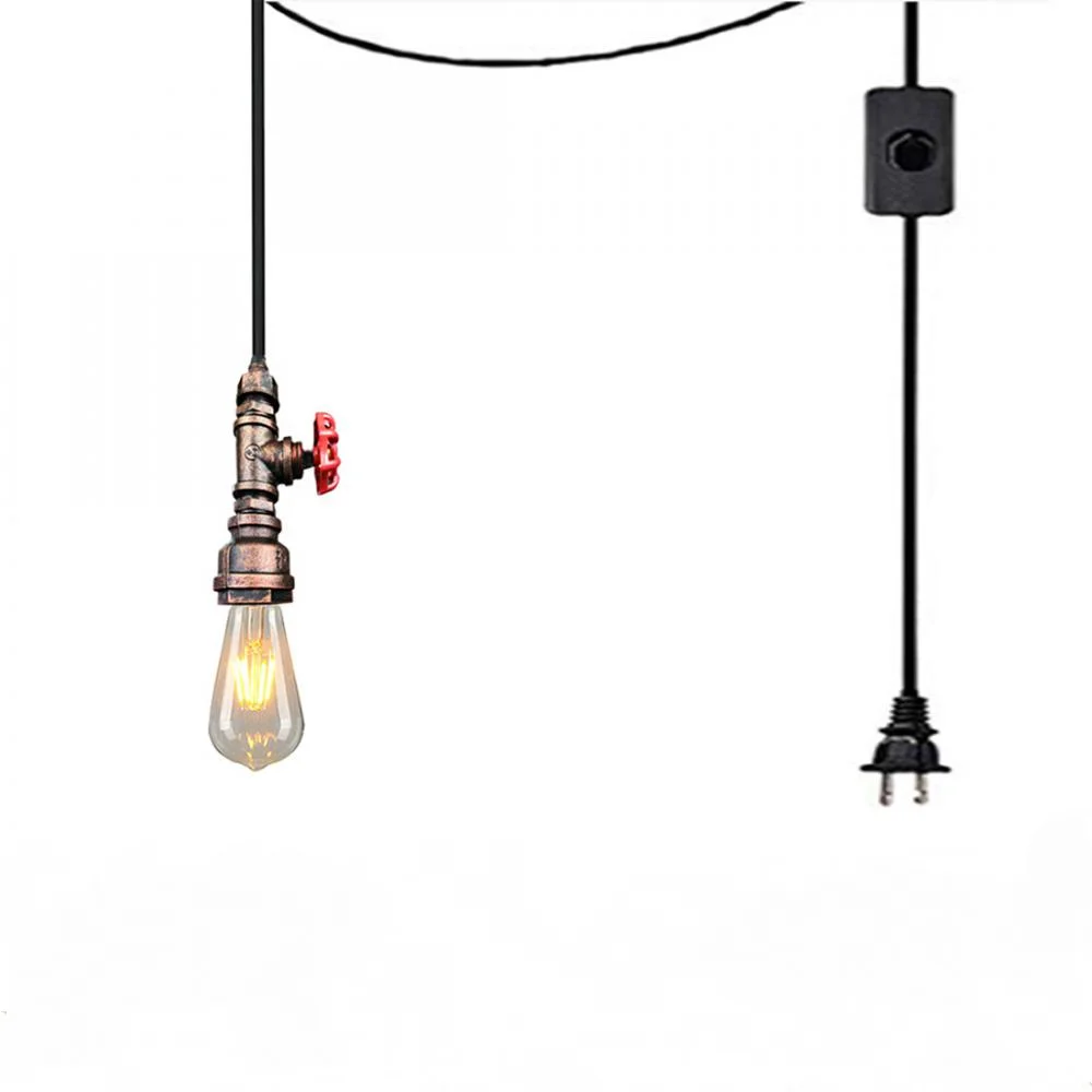 Шнур подвесной с разъемом бронзовый винтажный светильник для водопроводной