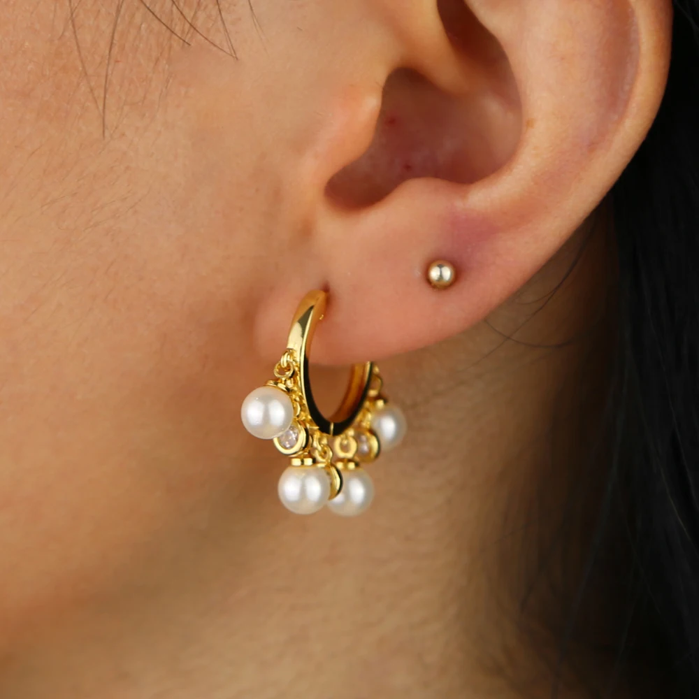 Модные женские серьги-подвески с искусственным жемчугом | Украшения и аксессуары