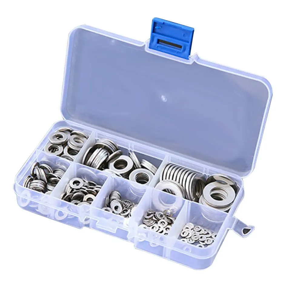 360 шт плоская шайба прокладка из нержавеющей стали Набор Шайб простая M2 M2.5 M3 M4 M5 M6