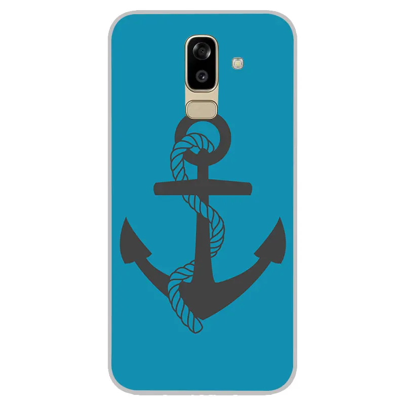 Морской якорь матовый Силиконовый чехол для Samsung Galaxy J2 pro J3 J4 J6 J7 J8 A5 A7 A9 A8 A6 плюс 2018