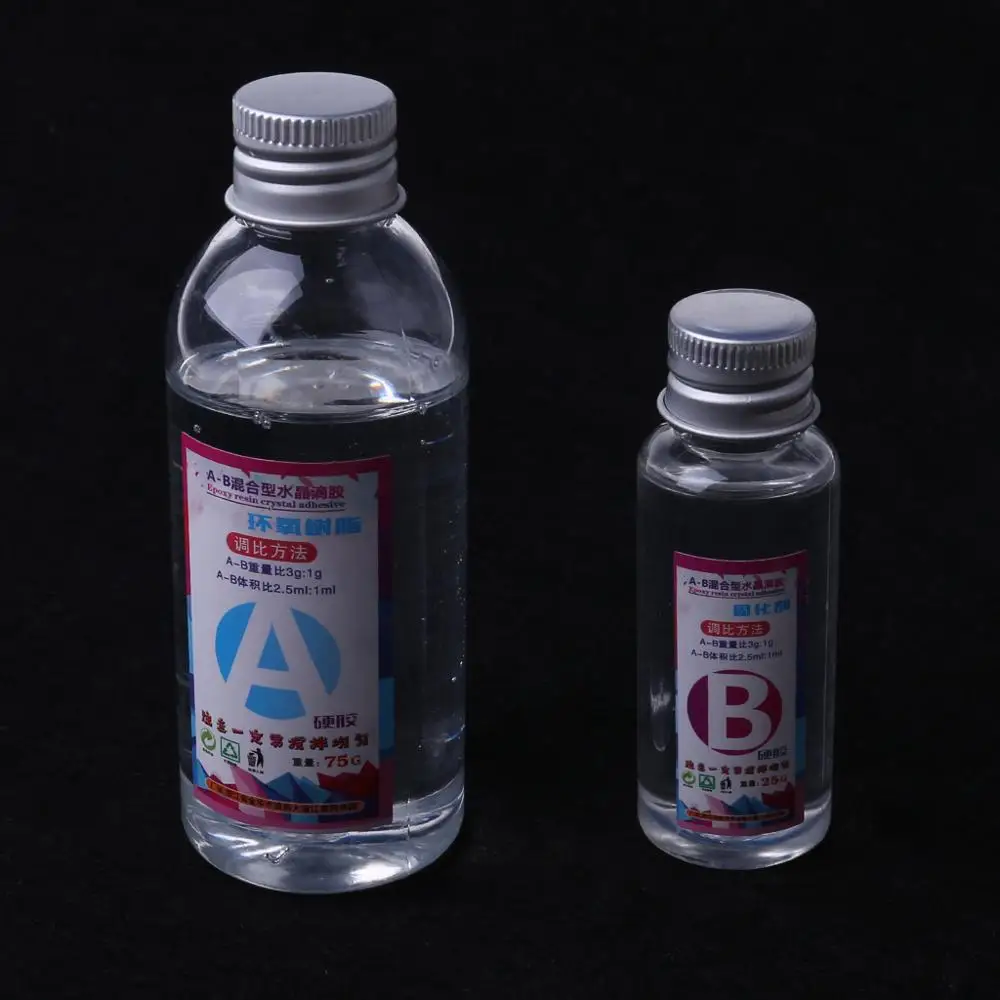 1 Набор AB Клей чехол прозрачная смола высококлейкая эпоксидная фотоинструменты